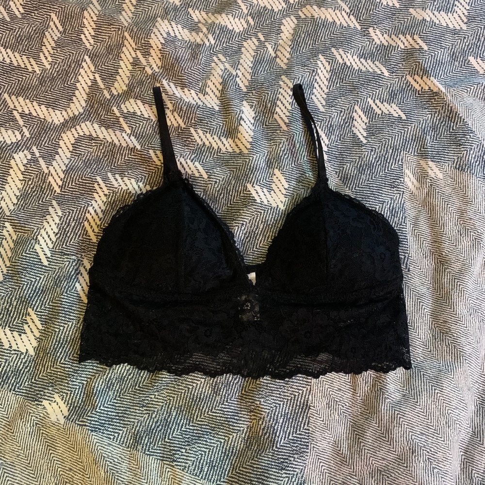 Garage black lace bralette